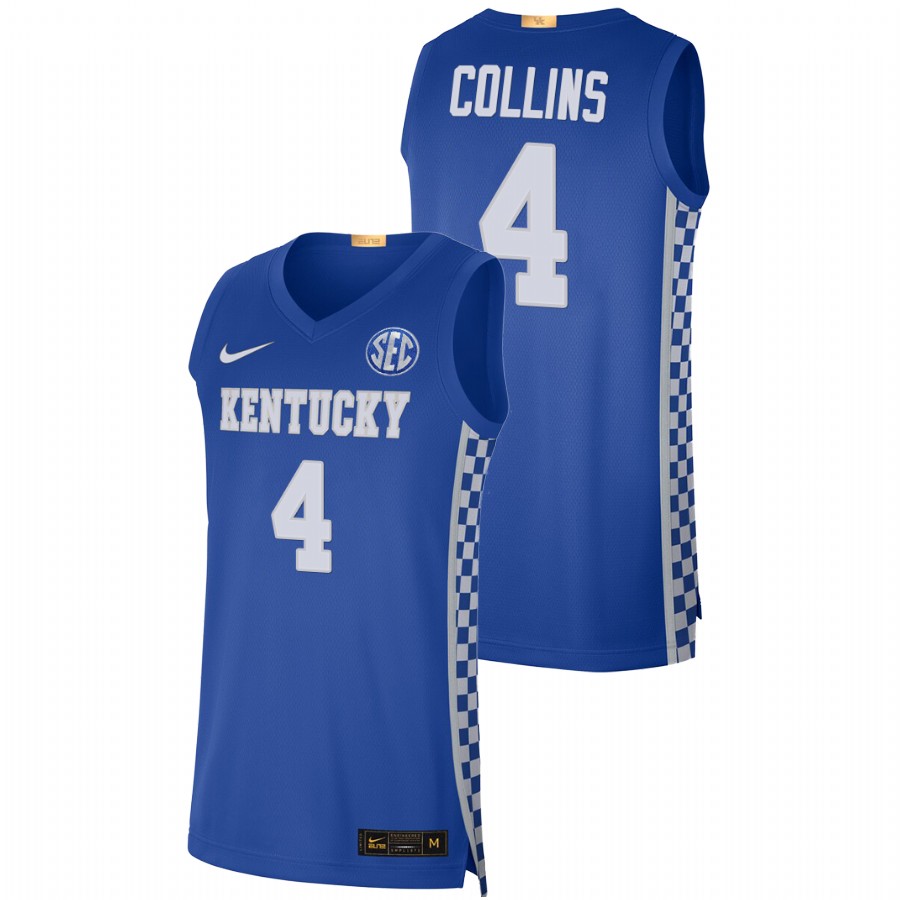 Men Kentucky Wildcats Daimion Collins 2021-22 Authentic Jersey Royal