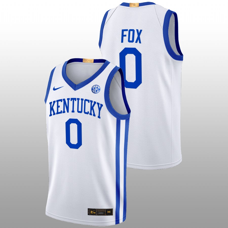 Men Kentucky Wildcats De'Aaron Fox 2022-23 Alumni Basketball Jersey White