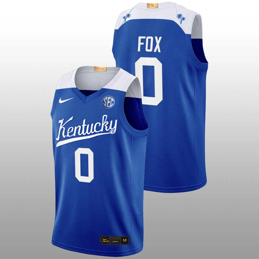 Men Kentucky Wildcats De'Aaron Fox Alumni Jersey Blue