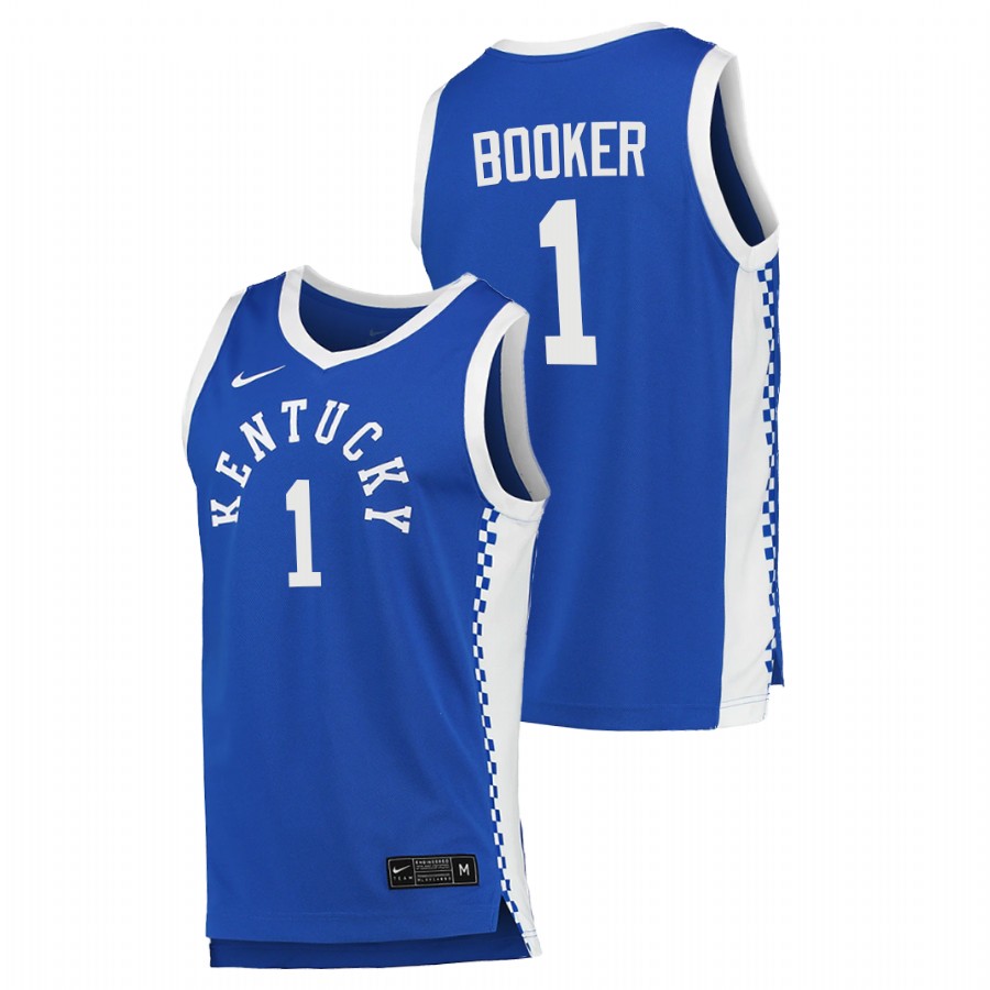 Men Kentucky Wildcats Devin Booker College Basketball 2020-21 Jersey Blue