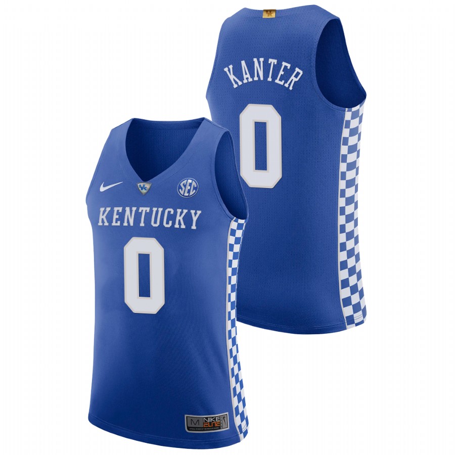 Men Kentucky Wildcats Enes Kanter Jersey Royal1