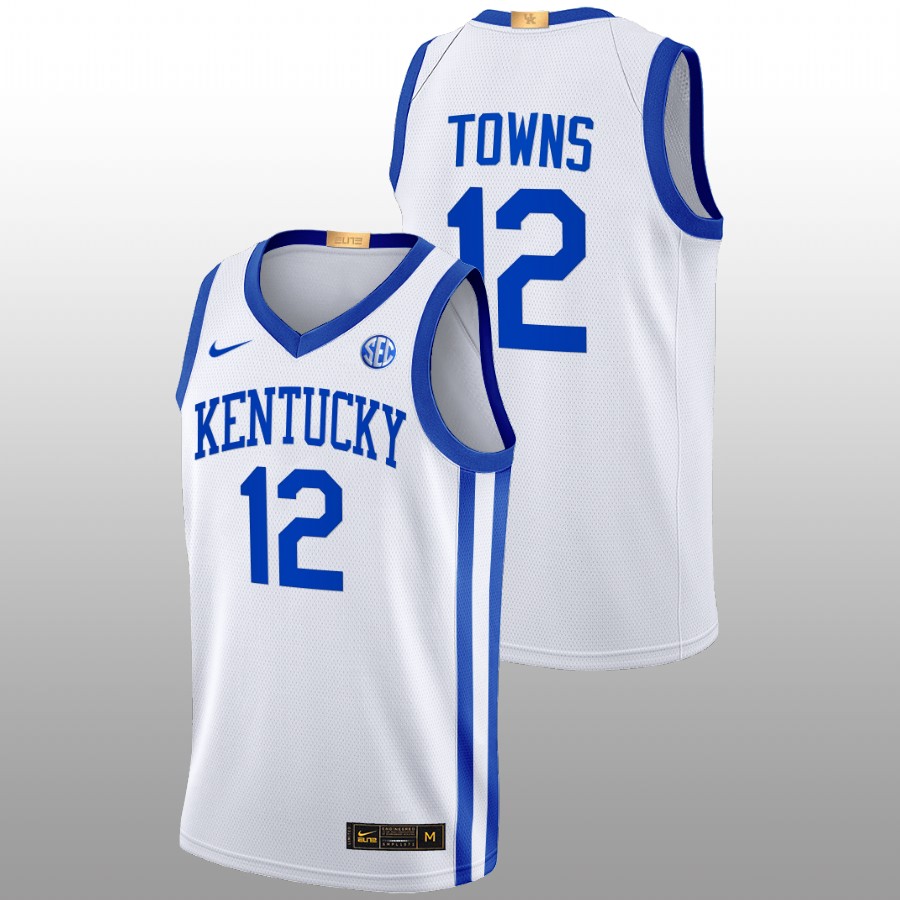 Men Kentucky Wildcats Karl-Anthony Towns 2022-23 Alumni Basketball Jersey White