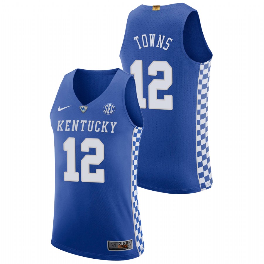 Men Kentucky Wildcats Karl-Anthony Towns Jersey Royal1