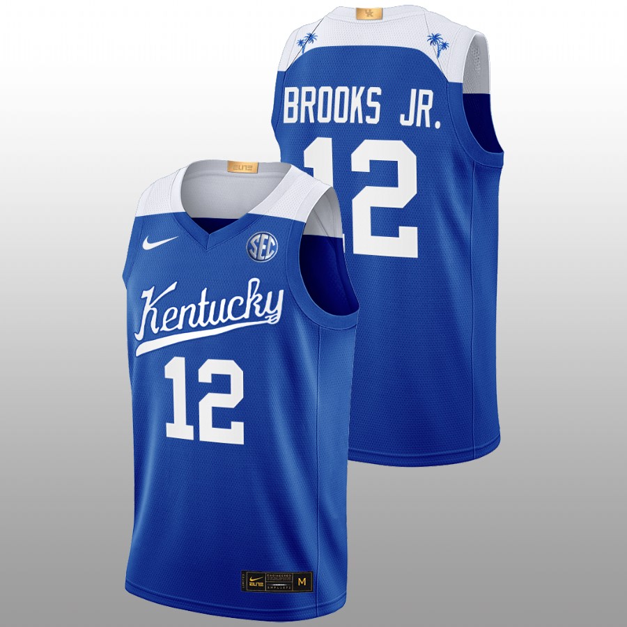 Men Kentucky Wildcats Keion Brooks Jr. 2022-23 Elite Jersey Blue