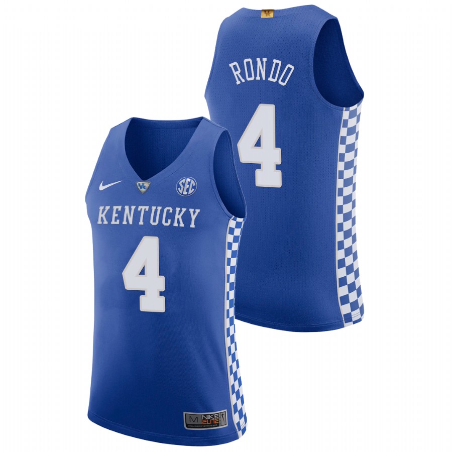 Men Kentucky Wildcats Rajon Rondo Jersey Royal1