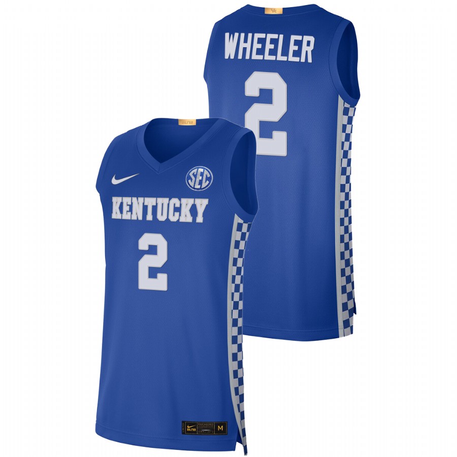 Men Kentucky Wildcats Sahvir Wheeler 2021-22 Authentic Jersey Royal