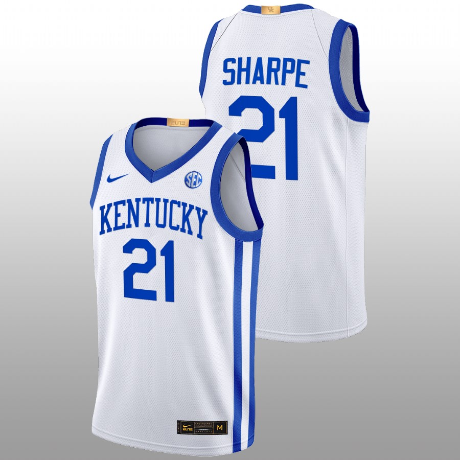 Men Kentucky Wildcats Shaedon Sharpe 2022-23 Alumni Basketball Jersey White