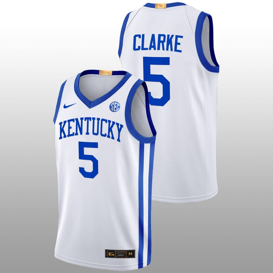Men Kentucky Wildcats Terrence Clarke 2022-23 Alumni Basketball Jersey White