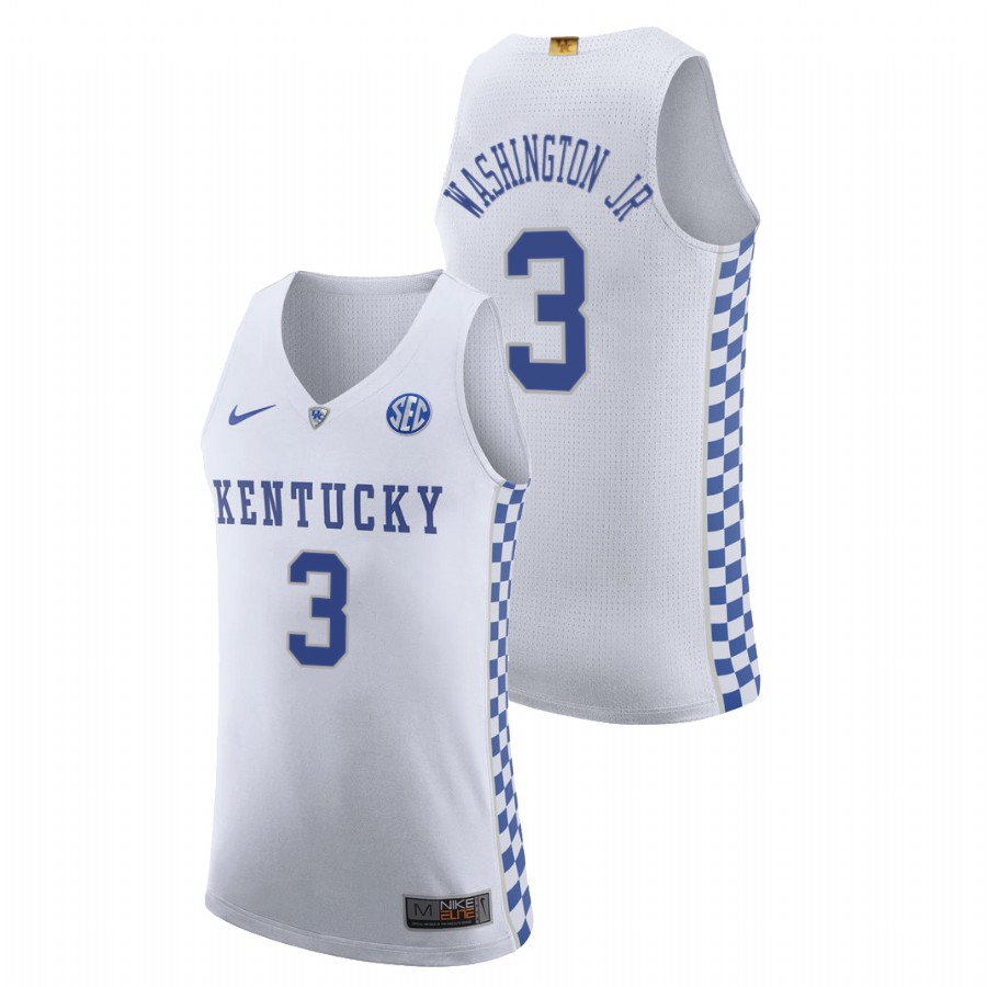 Men Kentucky Wildcats TyTy Washington Jr. 2021-22 Authentic Jersey White