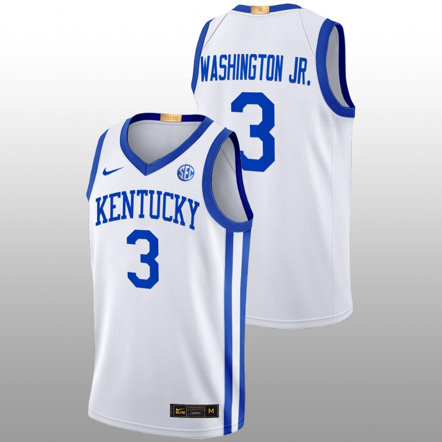 Men Kentucky Wildcats TyTy Washington Jr. 2022-23 Alumni Basketball Jersey White