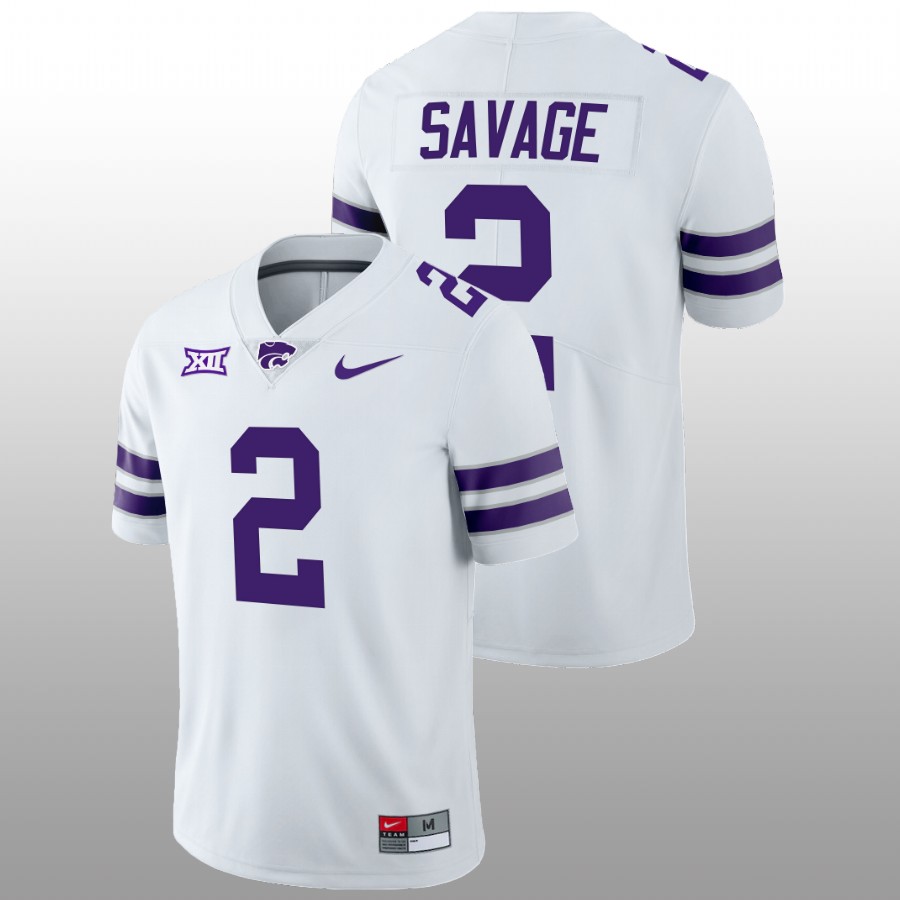 Men Kobe Savage College Football Kansas State Wildcats 2022-23 Jersey White