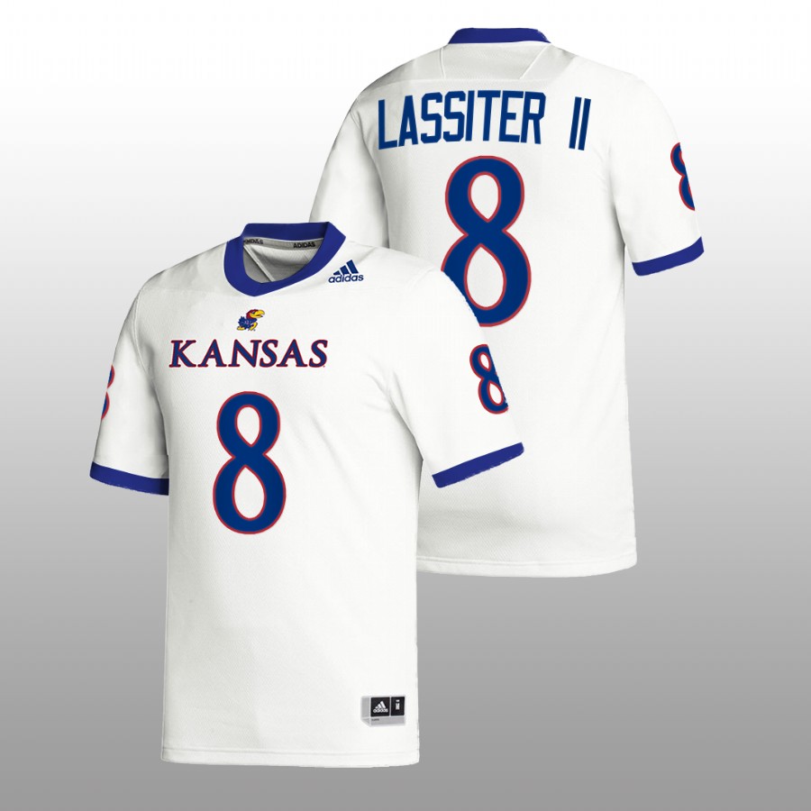 Men Kwamie Lassiter II Premier Football Kansas Jayhawks 2022 Jersey White