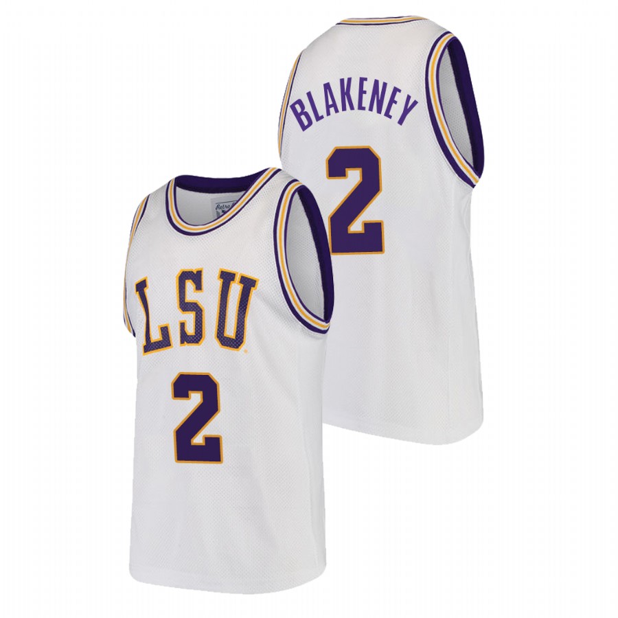 Men LSU Tigers Antonio Blakeney College Basketball Jersey White