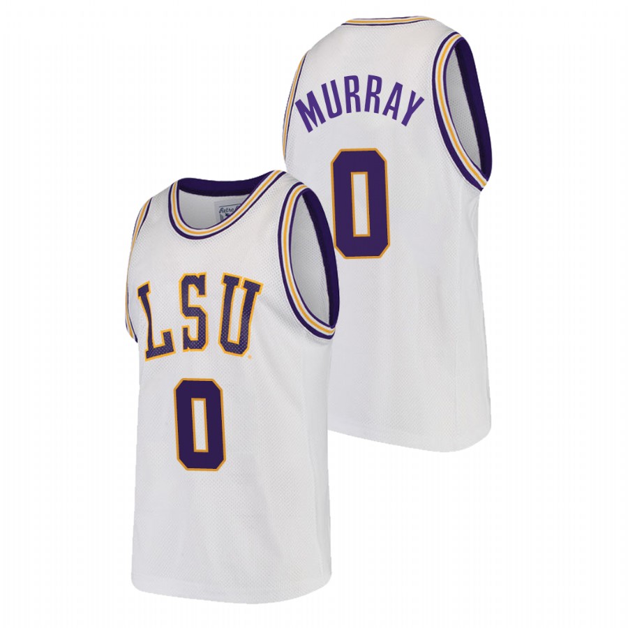 Men LSU Tigers Brandon Murray 2022 Jersey White