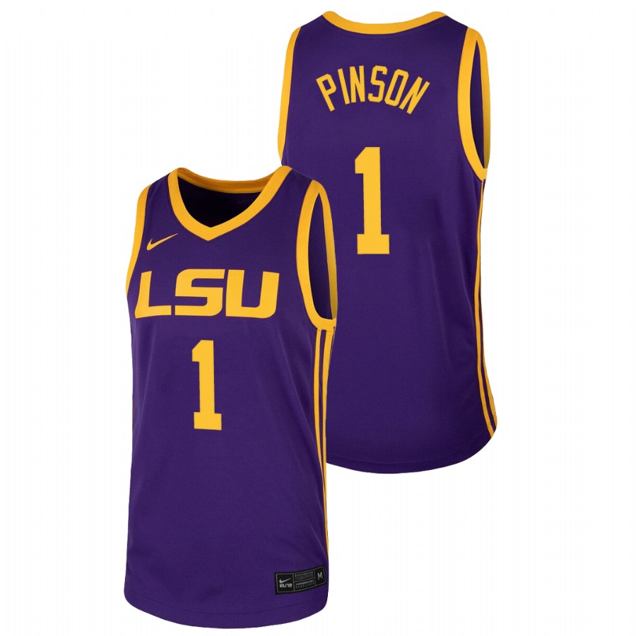 Men LSU Tigers Xavier Pinson 2022 Jersey Purple