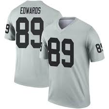 Men Las Vegas Raiders #89 Bryan Edwards Nike 2021 Silver Inverted Legend Jersey