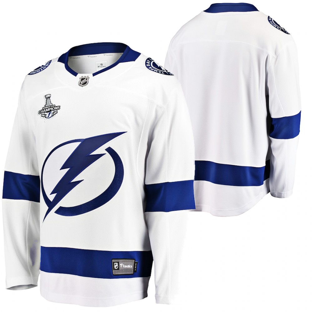 Men Lightning 2021 Stanley Cup Champions White Jersey