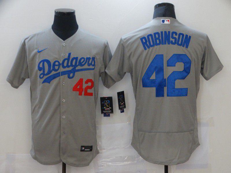 Men Los Angeles Dodgers 7 Urias Grey Elite Nike MLB Jerseys