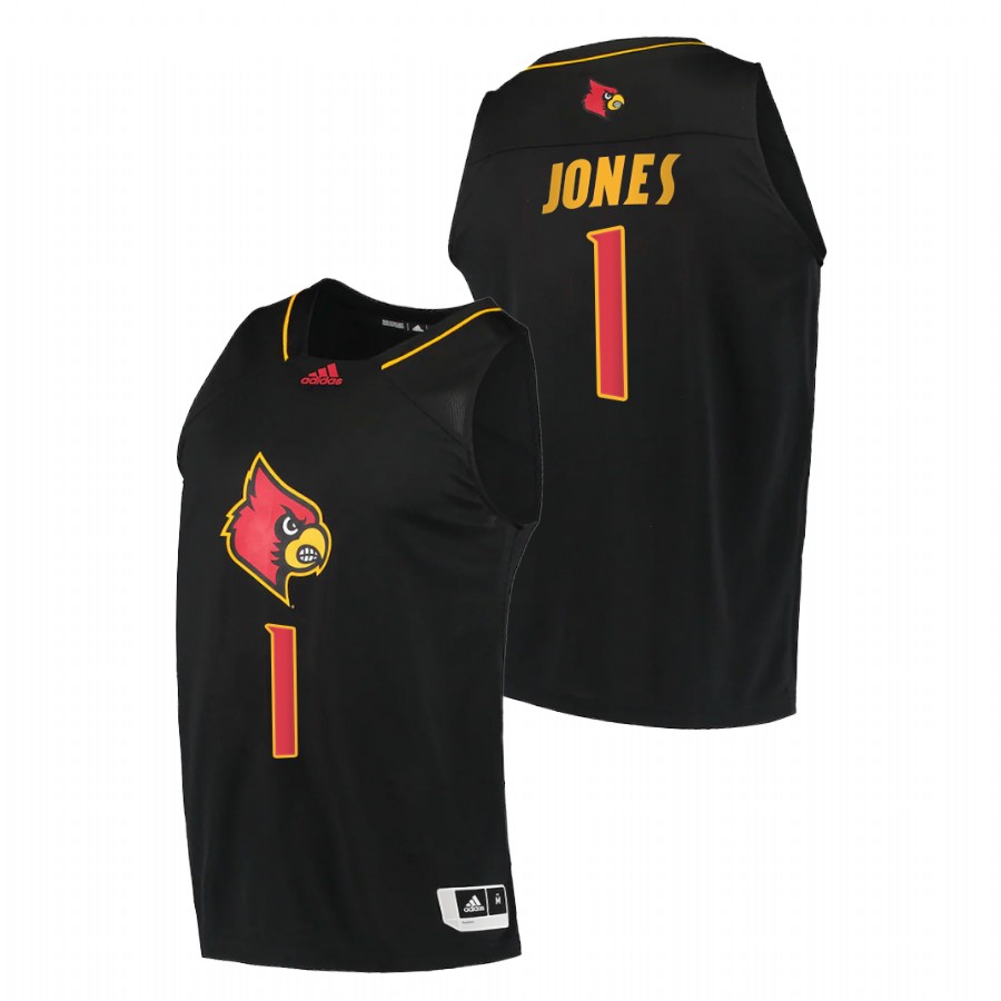 Men Louisville Cardinals Carlik Jones Alternate 2020-21 College Basketball Jersey Black