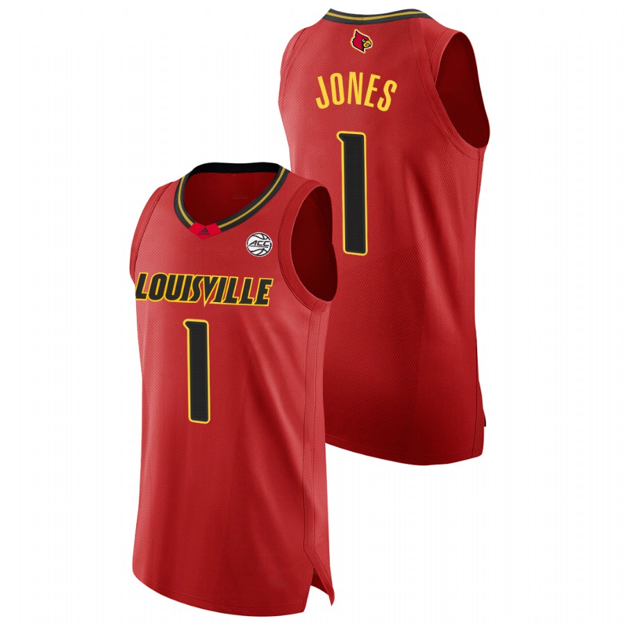 Men Louisville Cardinals Carlik Jones College Basketball 2020-21 Authentic Jersey Red