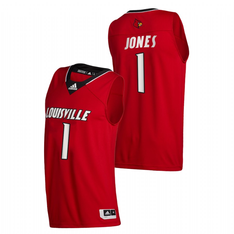 Men Louisville Cardinals Carlik Jones College Basketball 2020-21 Swingman Jersey Red