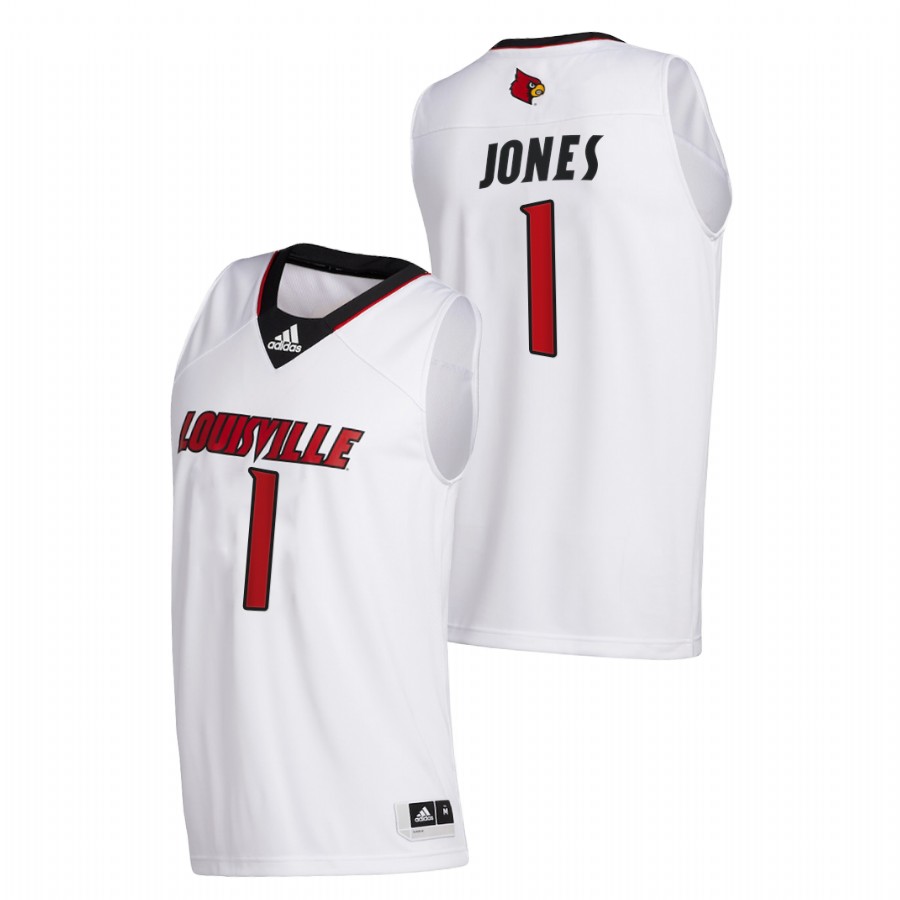 Men Louisville Cardinals Carlik Jones College Basketball 2020-21 Swingman Jersey White