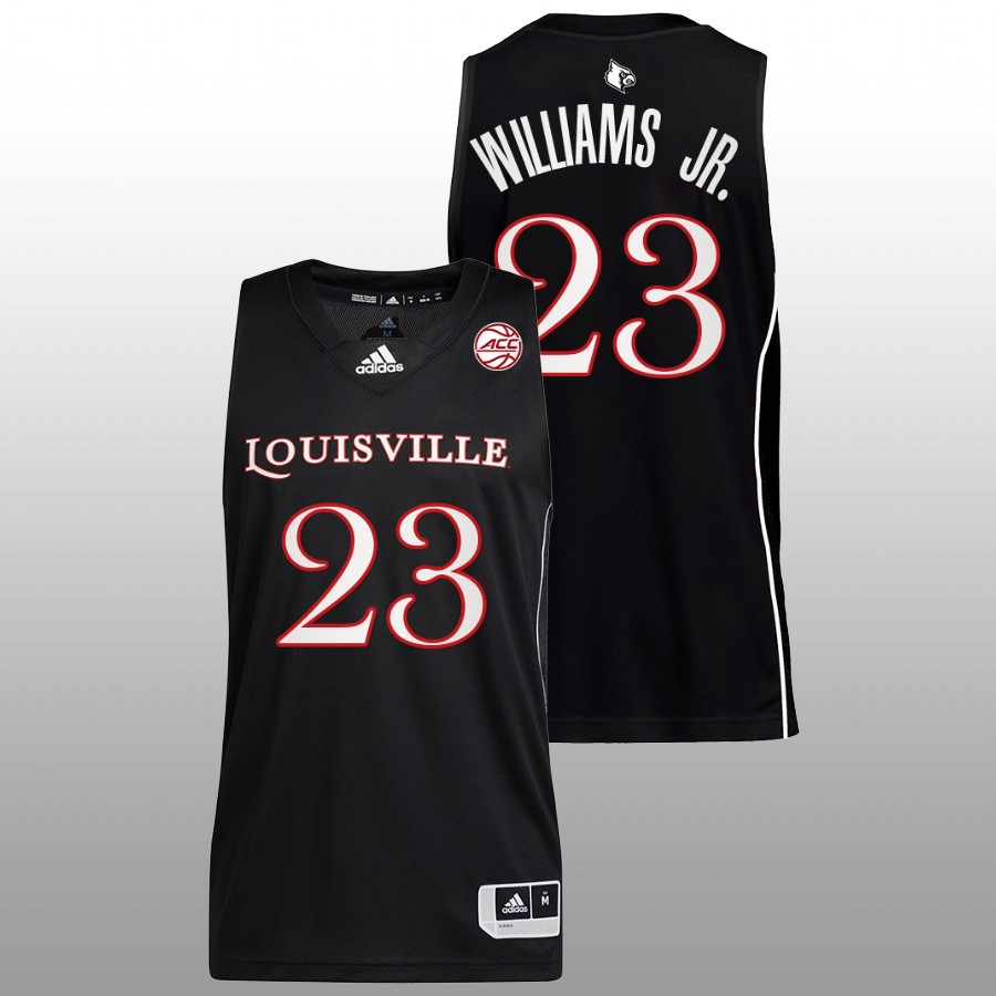 Men Louisville Cardinals Curtis Williams Jr. 2022 Jersey Black