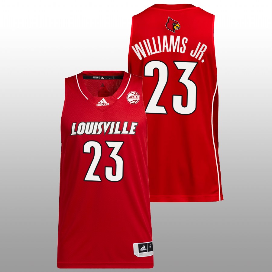 Men Louisville Cardinals Curtis Williams Jr. 2022 Jersey Red