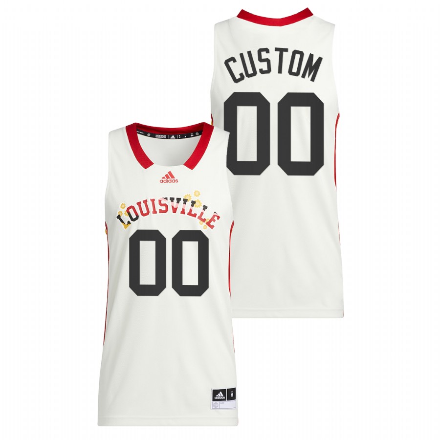 Men Louisville Cardinals Custom 2022 Basketball Jersey White