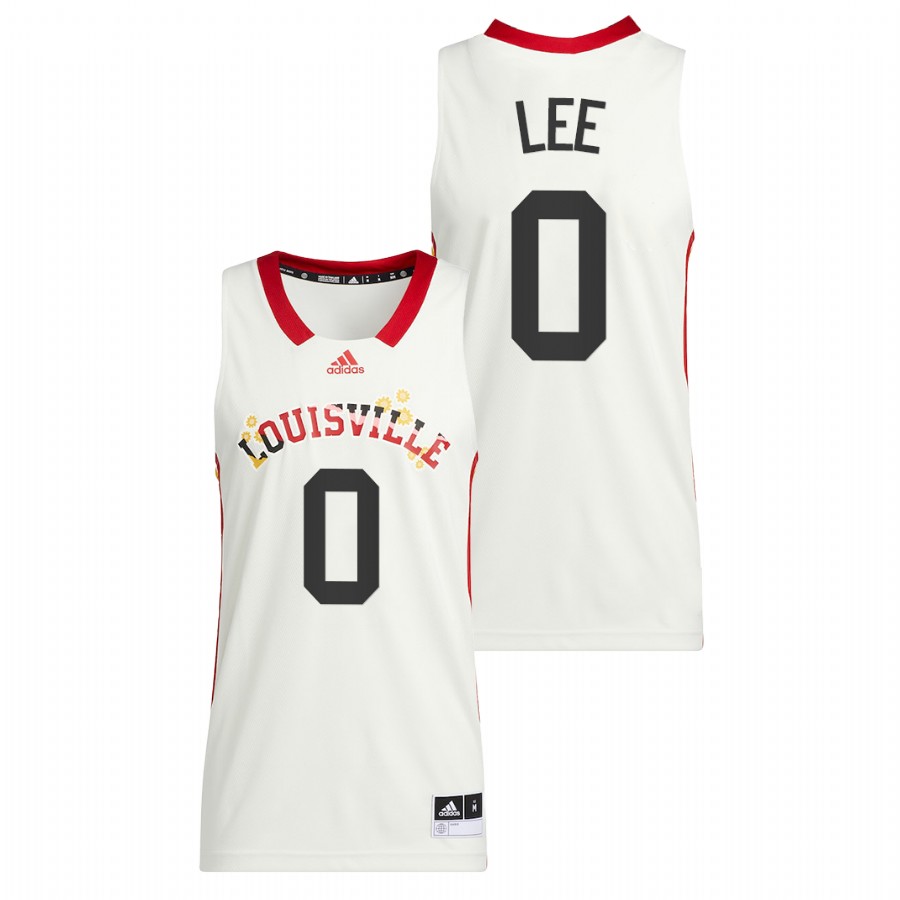 Men Louisville Cardinals Damion Lee Alumni Basketball Jersey White