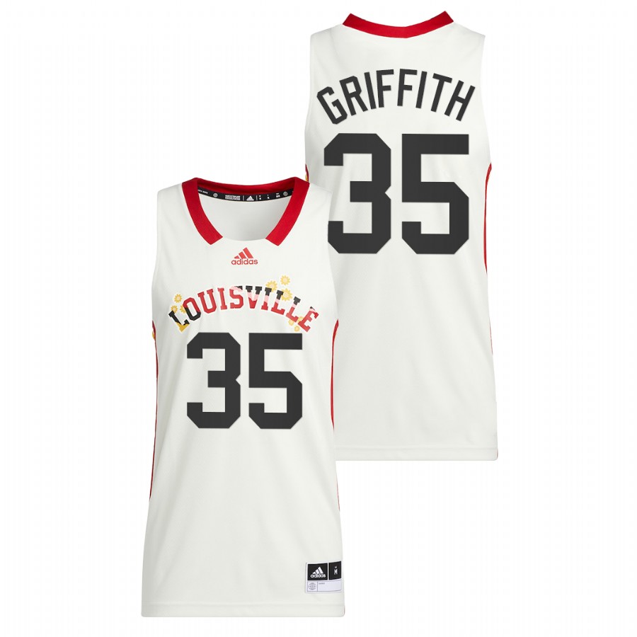 Men Louisville Cardinals Darrell Griffith Alumni Basketball Jersey White