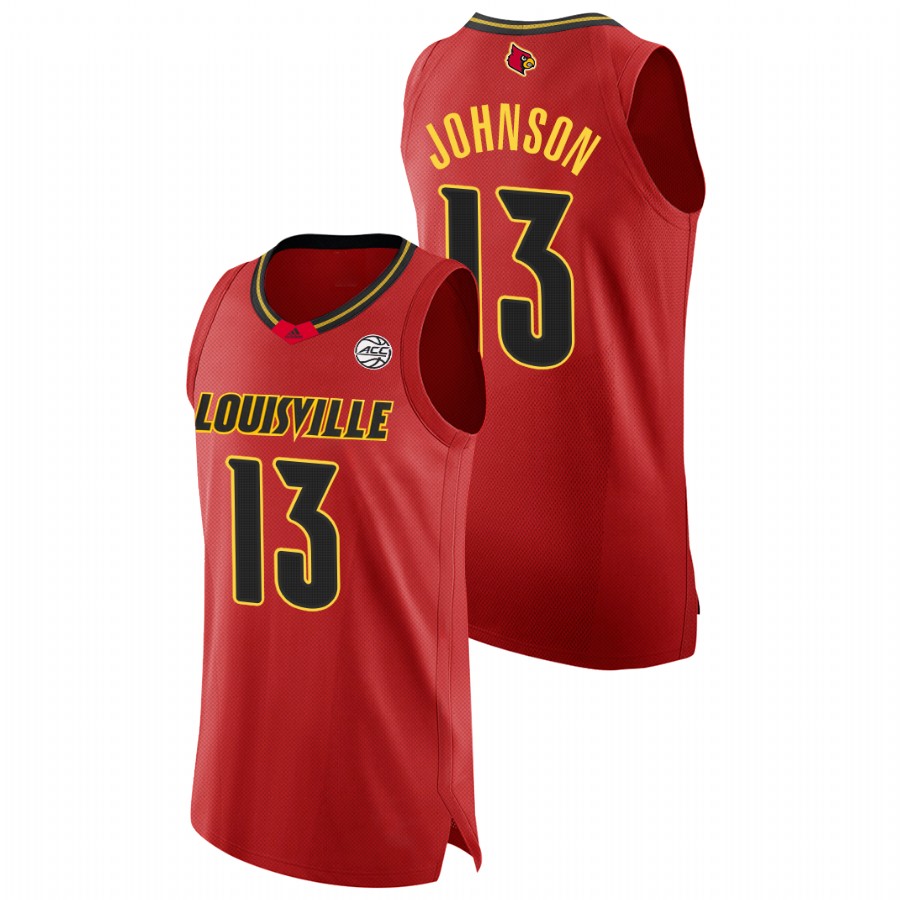 Men Louisville Cardinals David Johnson College Basketball 2020-21 Authentic Jersey Red