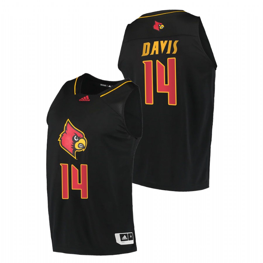 Men Louisville Cardinals Dre Davis Alternate 2020-21 College Basketball Jersey Black