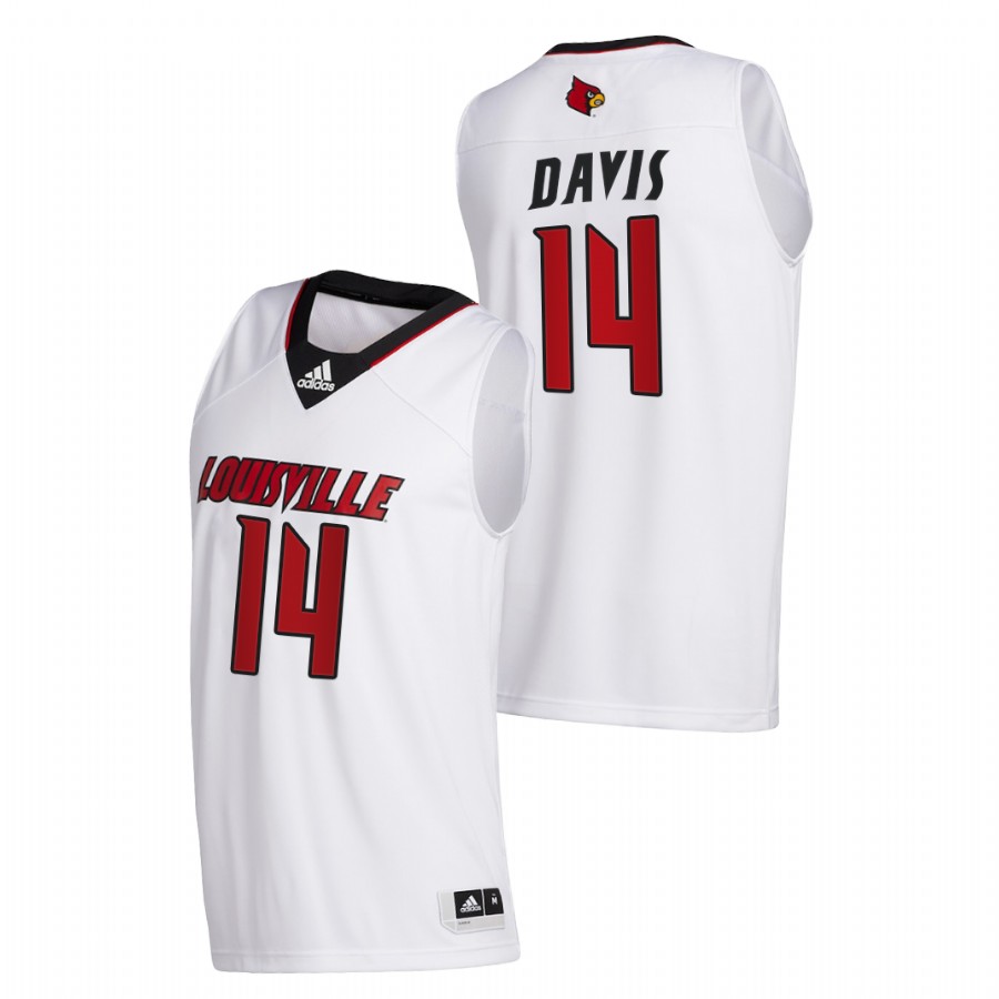 Men Louisville Cardinals Dre Davis College Basketball 2020-21 Swingman Jersey White
