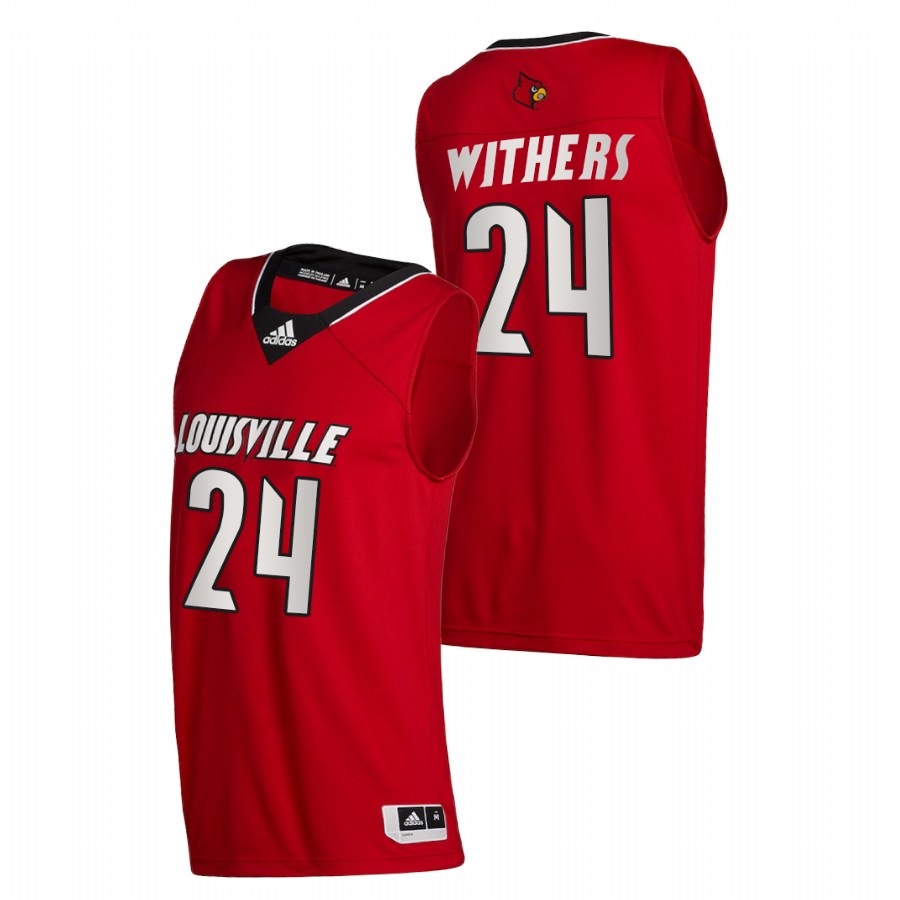 Men Louisville Cardinals Jae'Lyn Withers College Basketball 2020-21 Swingman Jersey Red