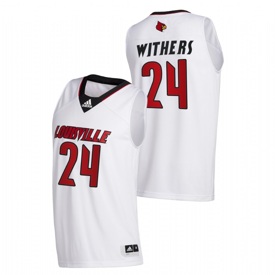 Men Louisville Cardinals Jae'Lyn Withers College Basketball 2020-21 Swingman Jersey White