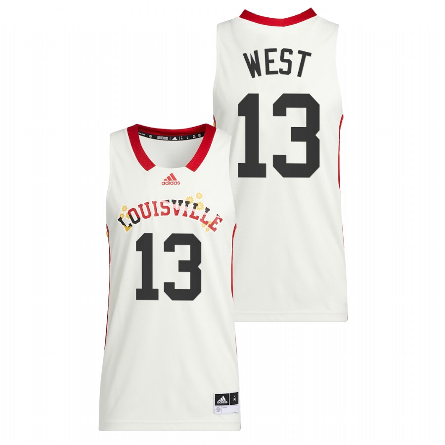 Men Louisville Cardinals Jarrod West 2022 Basketball Jersey White
