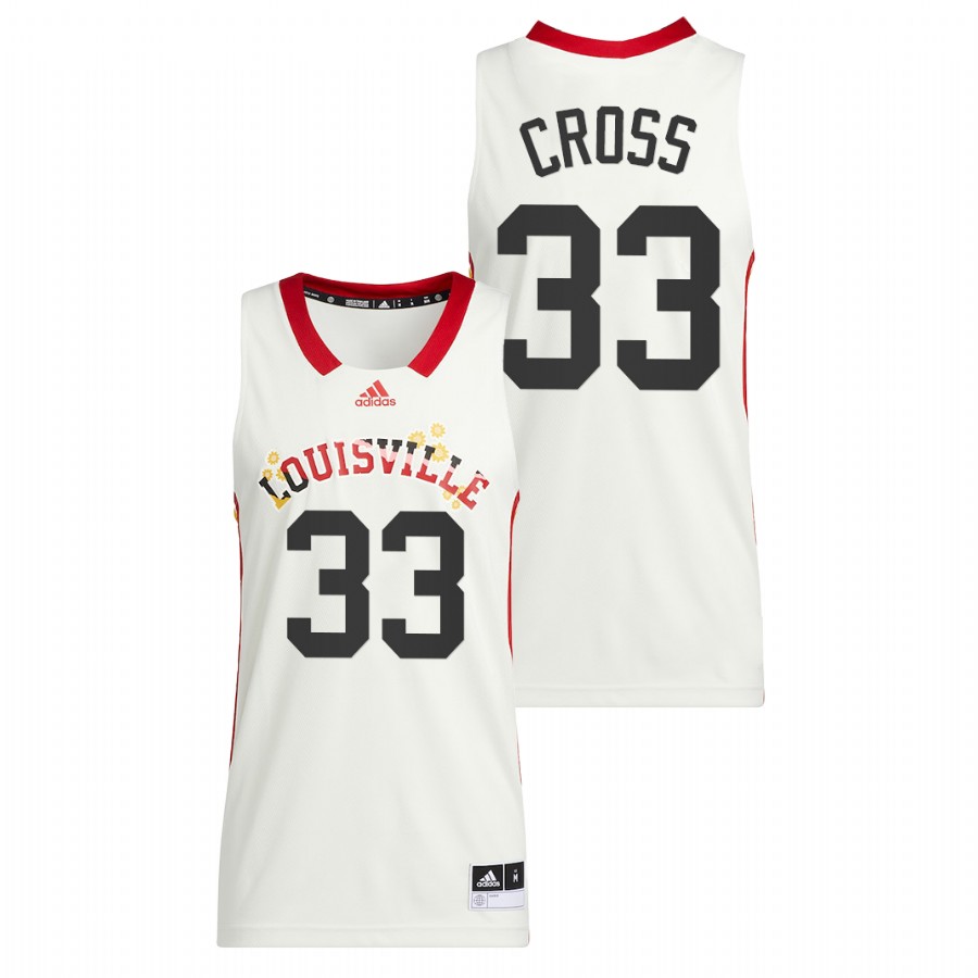 Men Louisville Cardinals Matt Cross 2022 Basketball Jersey White