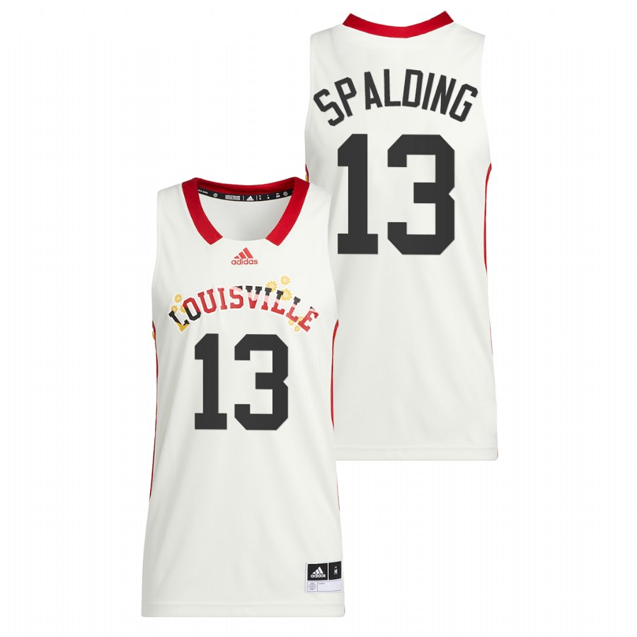 Men Louisville Cardinals Ray Spalding Alumni Basketball Jersey White