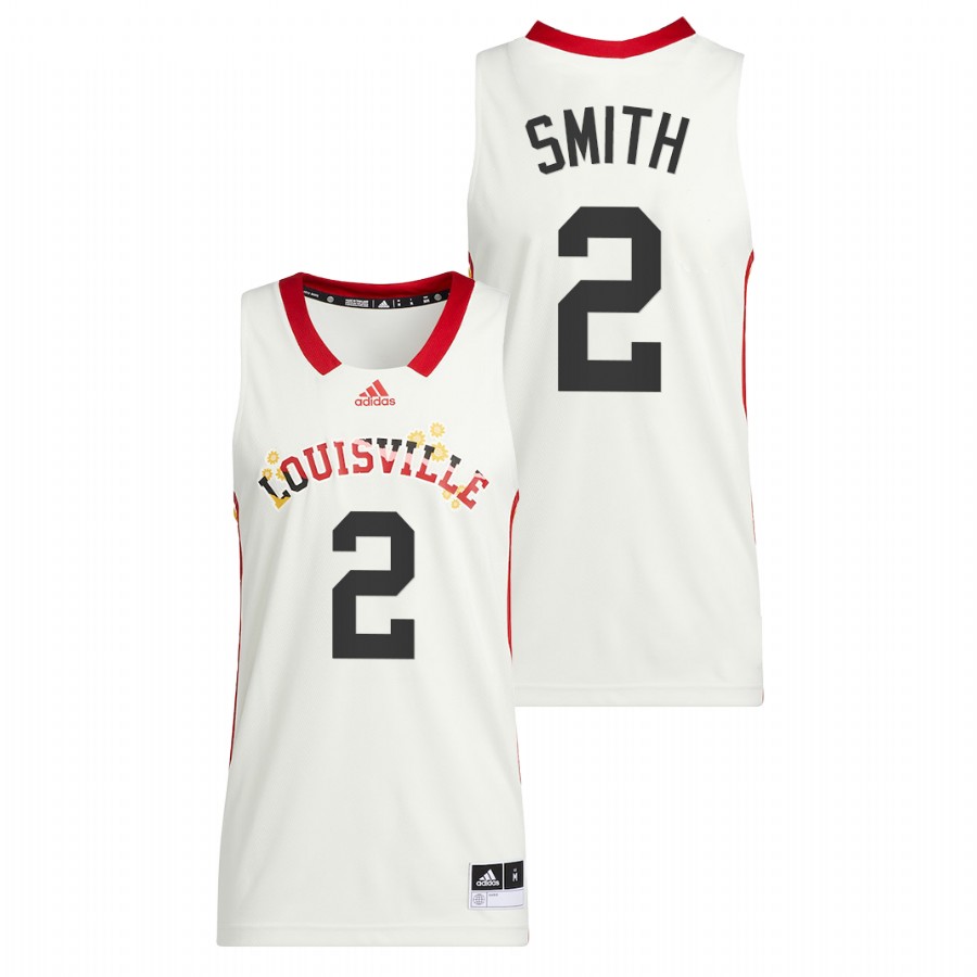 Men Louisville Cardinals Russ Smith Alumni Basketball Jersey White