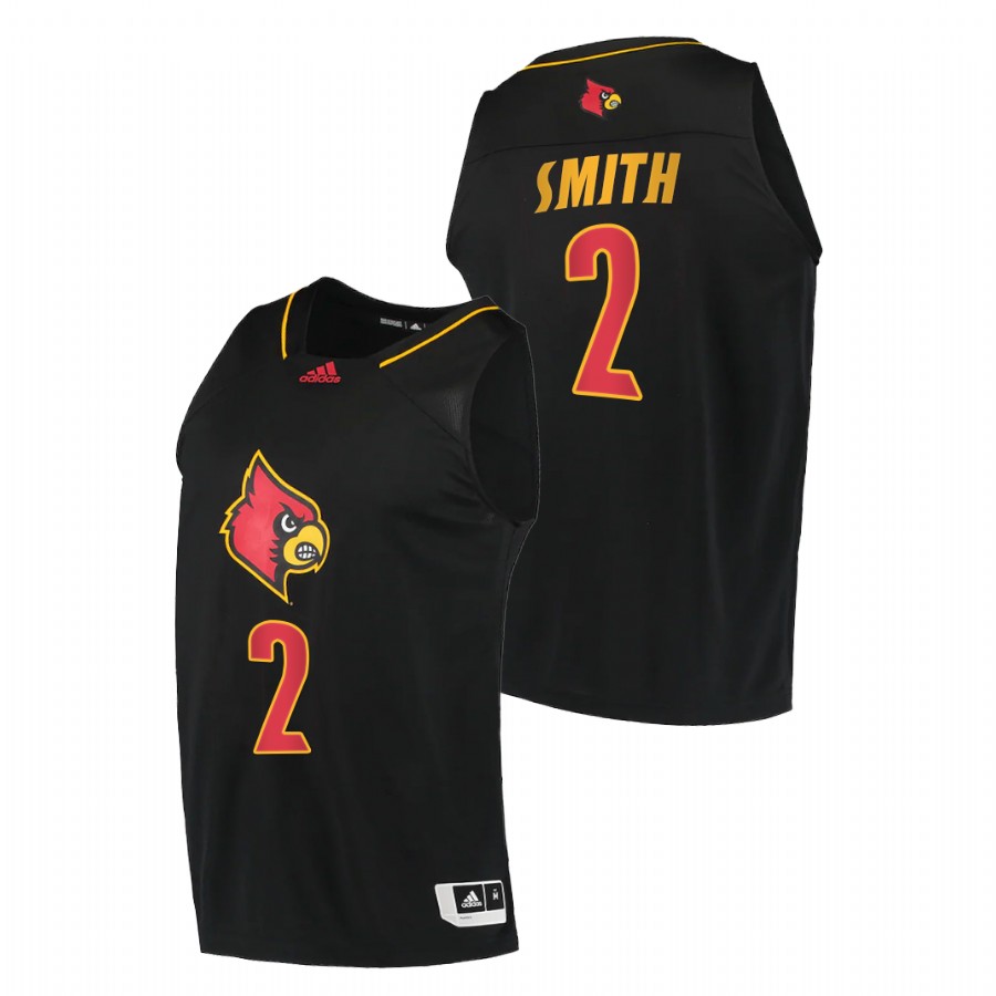 Men Louisville Cardinals Russ Smith College Basketball Jersey Black