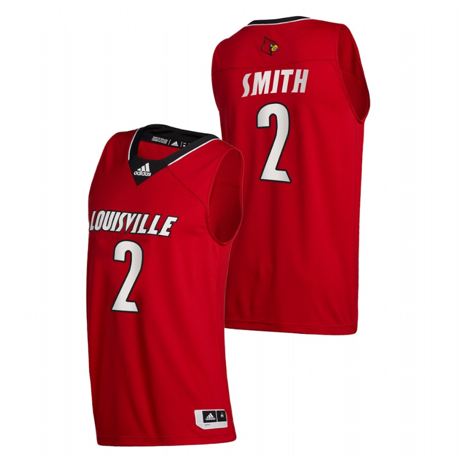 Men Louisville Cardinals Russ Smith College Basketball Jersey Red