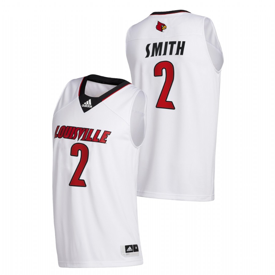 Men Louisville Cardinals Russ Smith College Basketball Jersey White