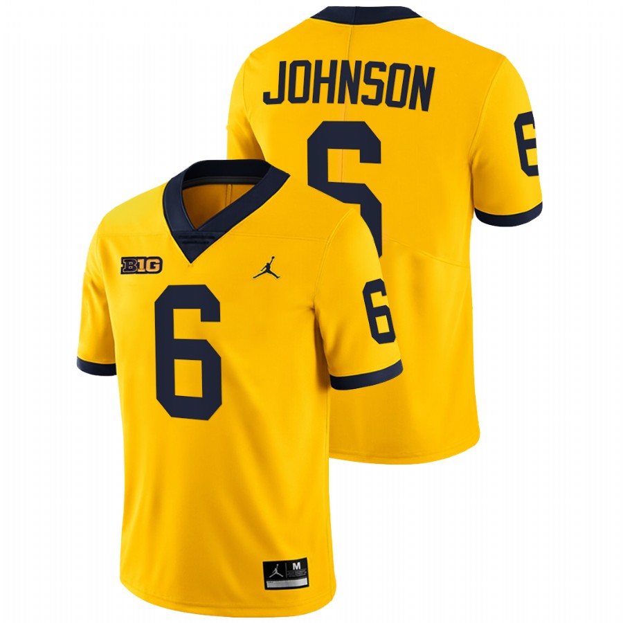 Men Maize Michigan Wolverines Cornelius Johnson College Football Limited Jersey