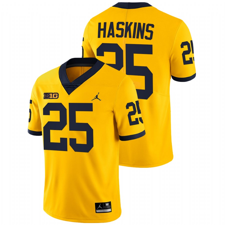 Men Maize Michigan Wolverines Hassan Haskins College Football Limited Jersey