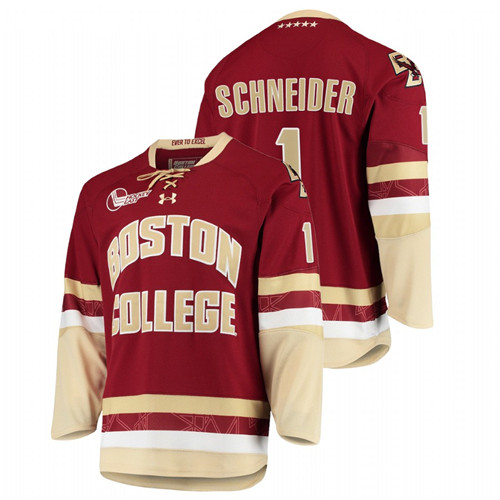 Men Maroon Boston College Eagles Cory Schneider College Hockey Jersey