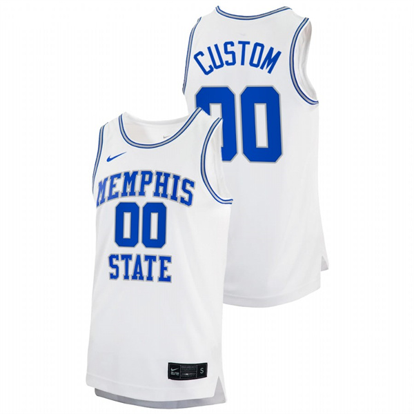 Men Memphis Tigers Custom 2022 College Basketball Jersey White Men's Jersey Custom Memphis Tigers 2022 College Basketball White Jersey