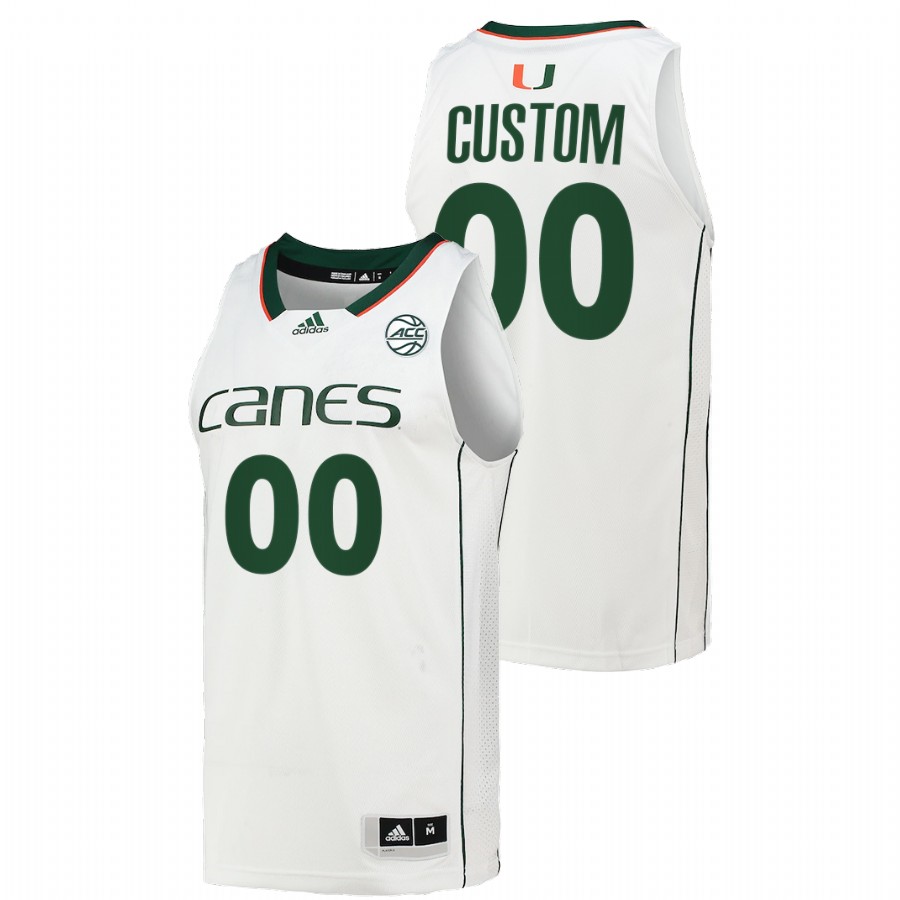 Men Men's Jersey Miami Hurricanes Custom White College Basketball Jersey