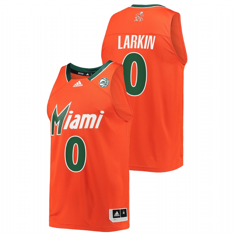 Men Men's Jersey Miami Hurricanes Shane Larkin Orange Reverse Retro Alumni Basketball Jersey