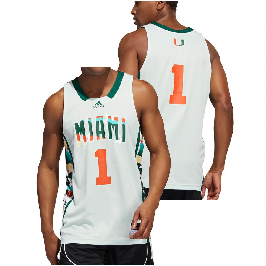 Men Men's Jersey Miami Hurricanes White Honoring Black Excellence Basketball Jersey